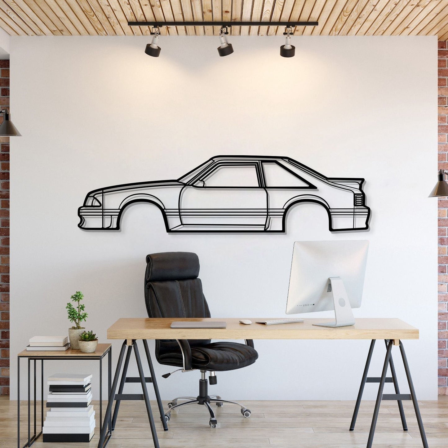 1988 Mustang GT Hatchback Metal Car Wall Art - MT0219 - Speedlogix