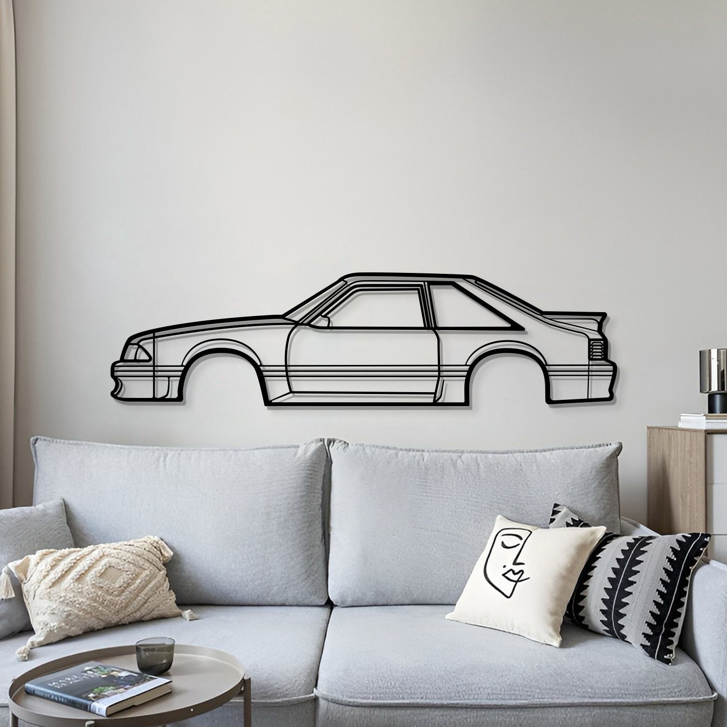 1988 Mustang GT Hatchback Metal Car Wall Art - MT0219 - Speedlogix
