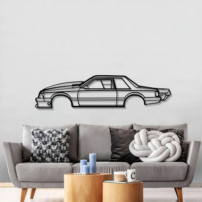 1989 Mustang Foxbody Drag Version Metal Car Wall Art - MT0224 - Speedlogix