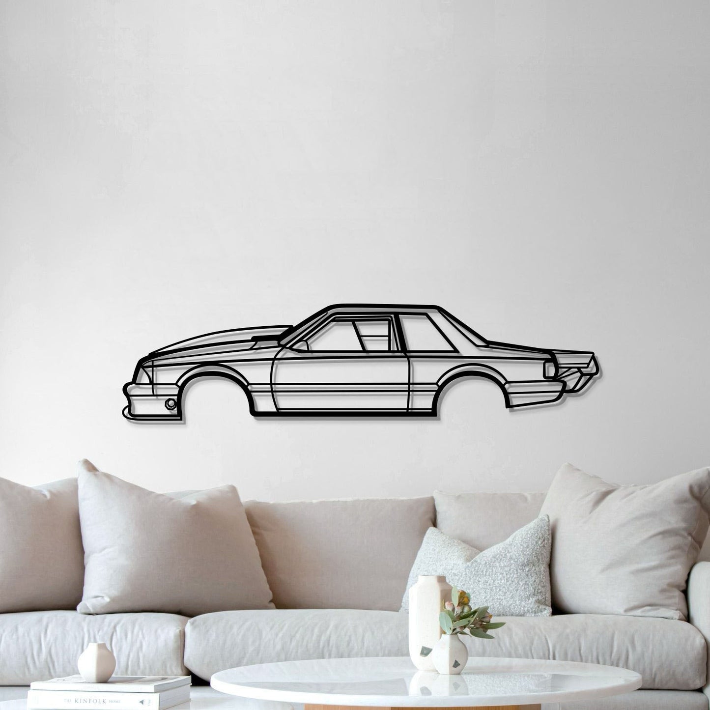 1989 Mustang Foxbody Drag Version Metal Car Wall Art - MT0224 - Speedlogix