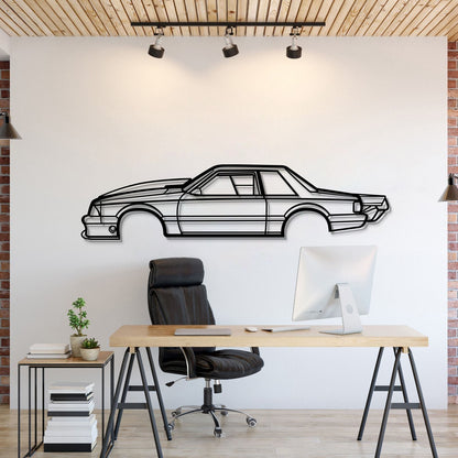 1989 Mustang Foxbody Drag Version Metal Car Wall Art - MT0224 - Speedlogix
