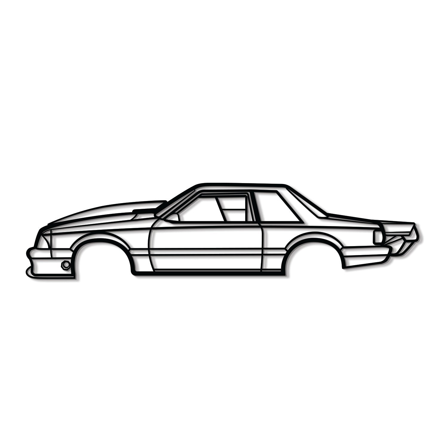 1989 Mustang Foxbody Drag Version Metal Car Wall Art - MT0224 - Speedlogix