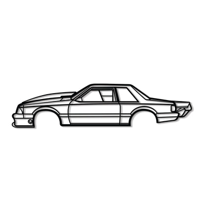 1989 Mustang Foxbody Drag Version Metal Car Wall Art - MT0224 - Speedlogix