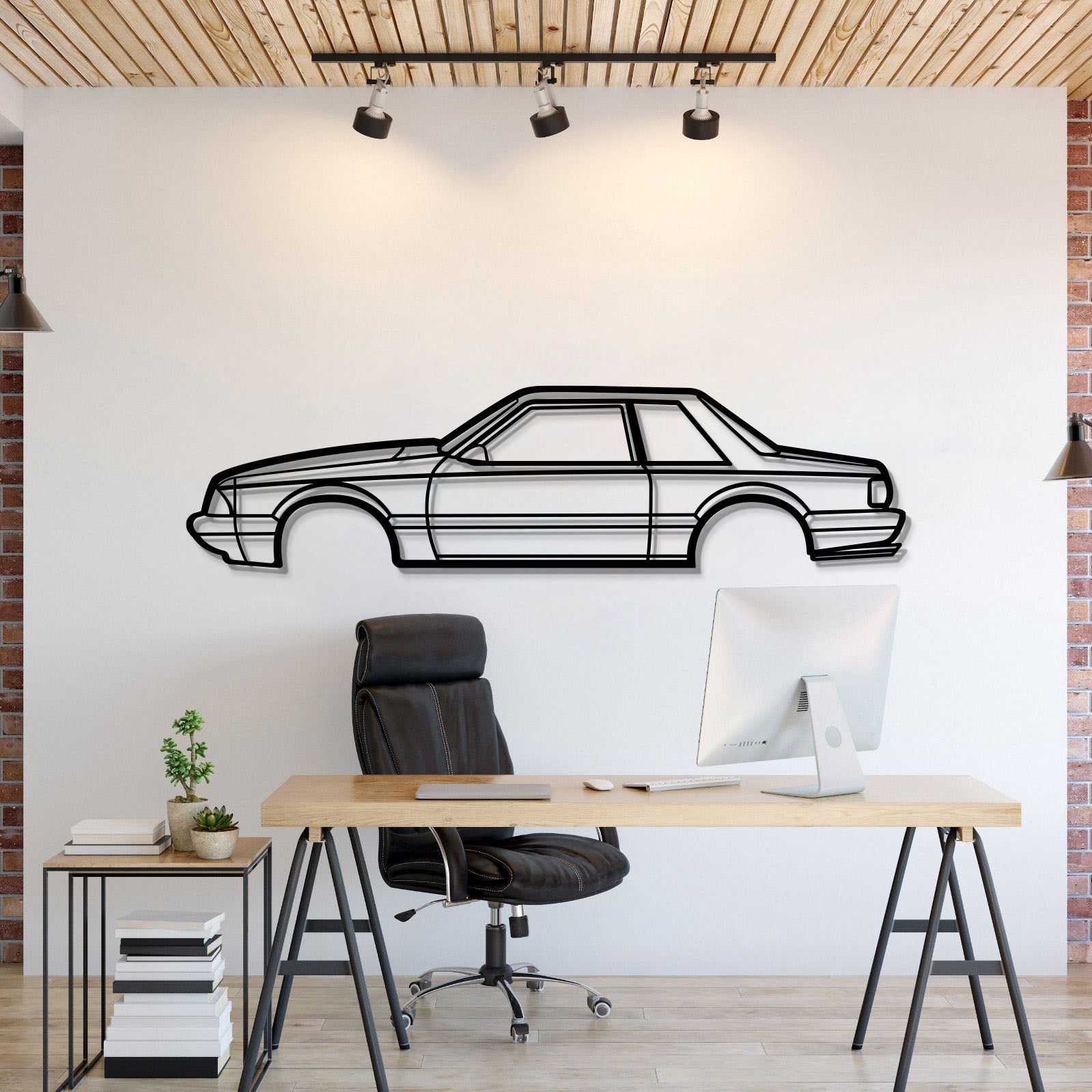 1989 Mustang Foxbody Metal Car Wall Art - MT0225 - Speedlogix