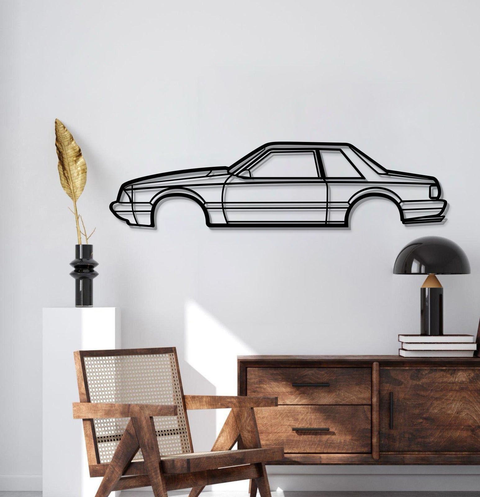 1989 Mustang Foxbody Metal Car Wall Art - MT0225 - Speedlogix
