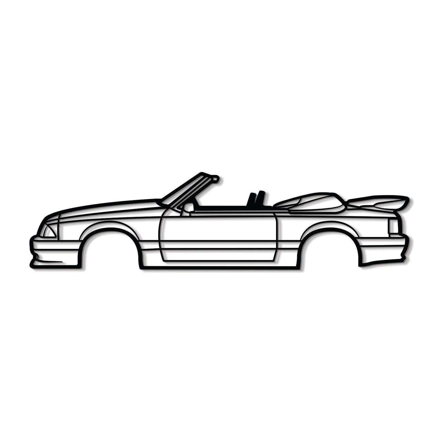 1990 Mustang Saleen Convertible Metal Car Wall Art - MT0229 - Speedlogix