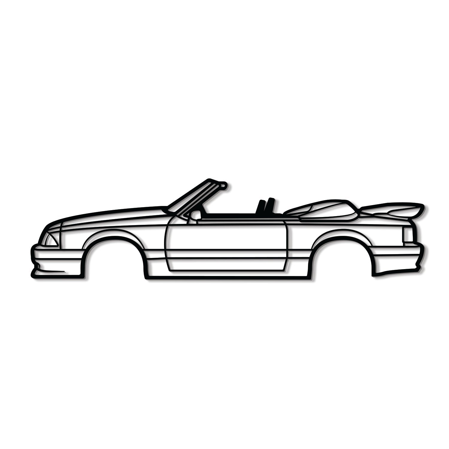 1990 Mustang Saleen Convertible Metal Car Wall Art - MT0229 - Speedlogix