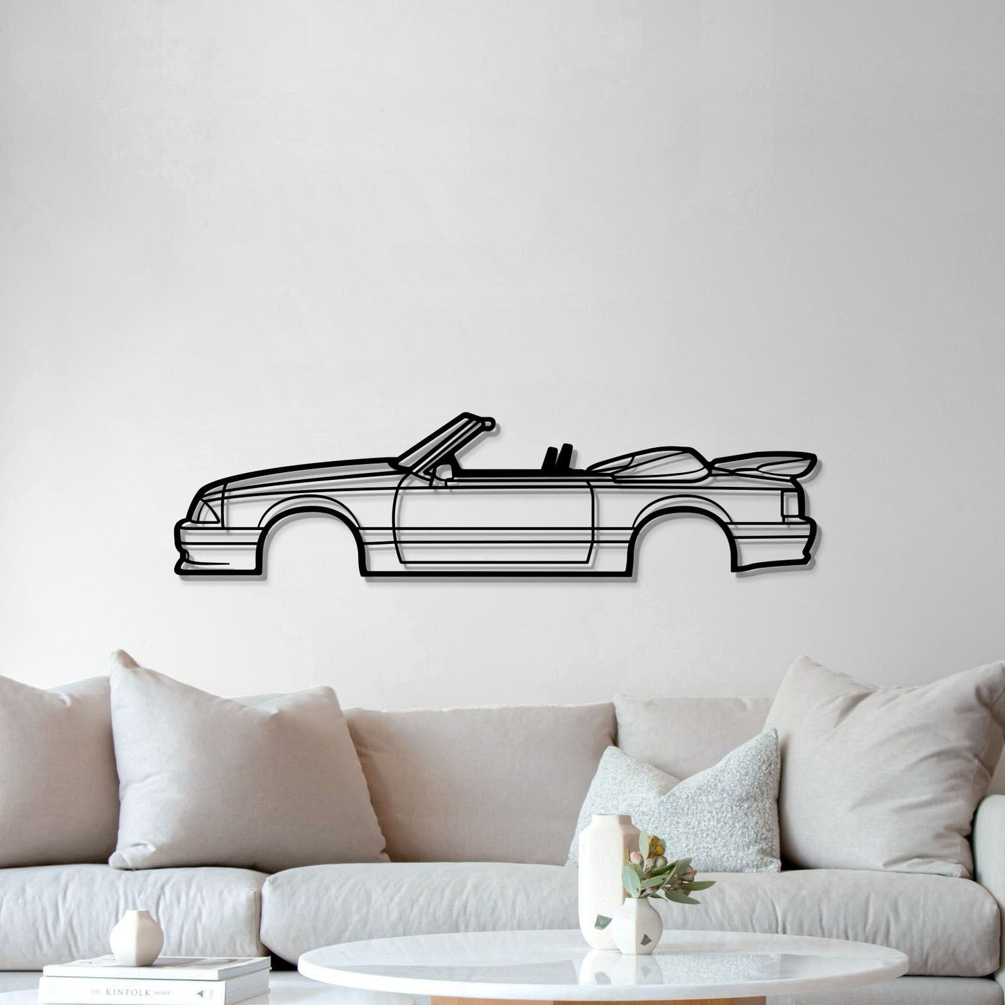 1990 Mustang Saleen Convertible Metal Car Wall Art - MT0229 - Speedlogix
