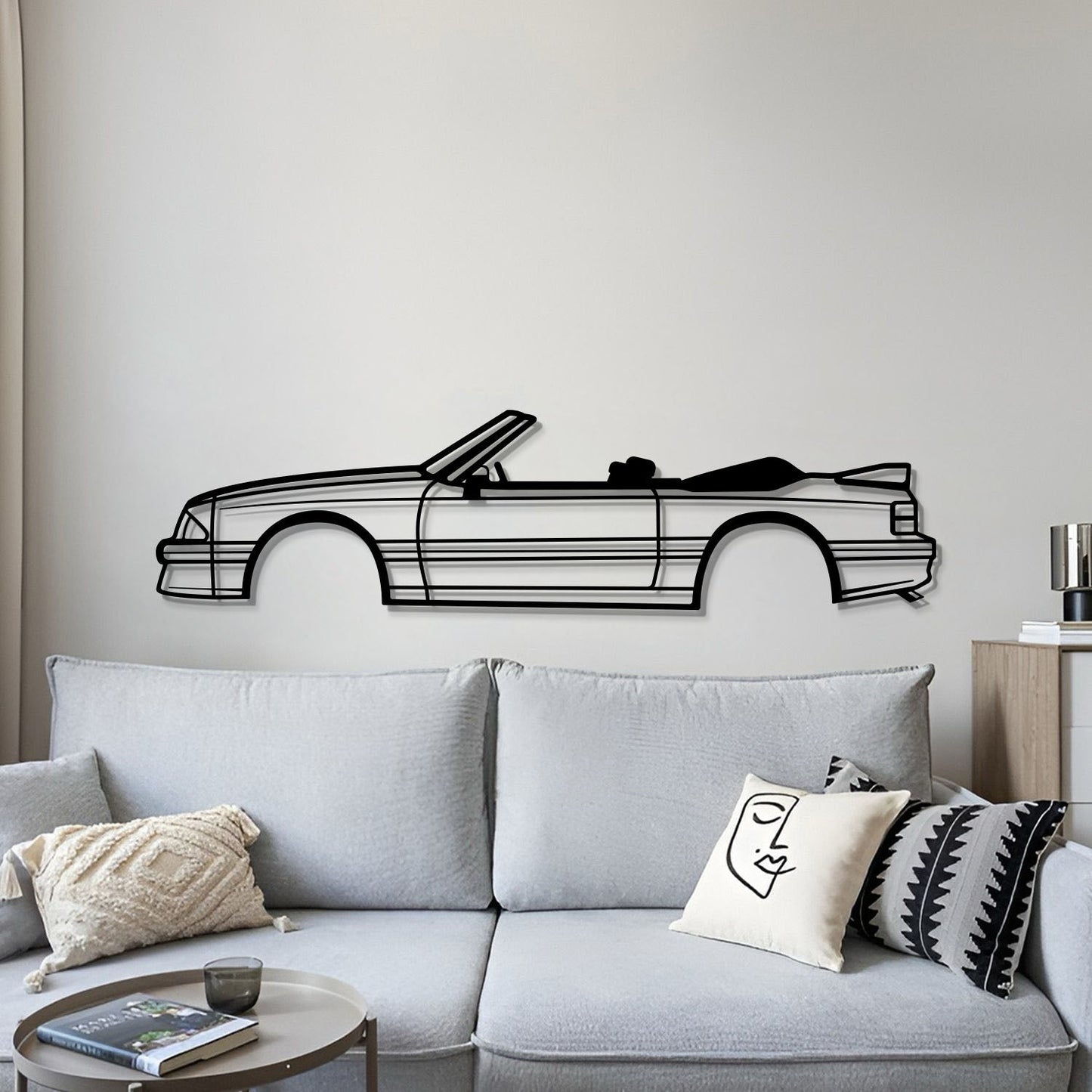1993 Mustang GT Convertible Metal Car Wall Art - MT0245 - Speedlogix