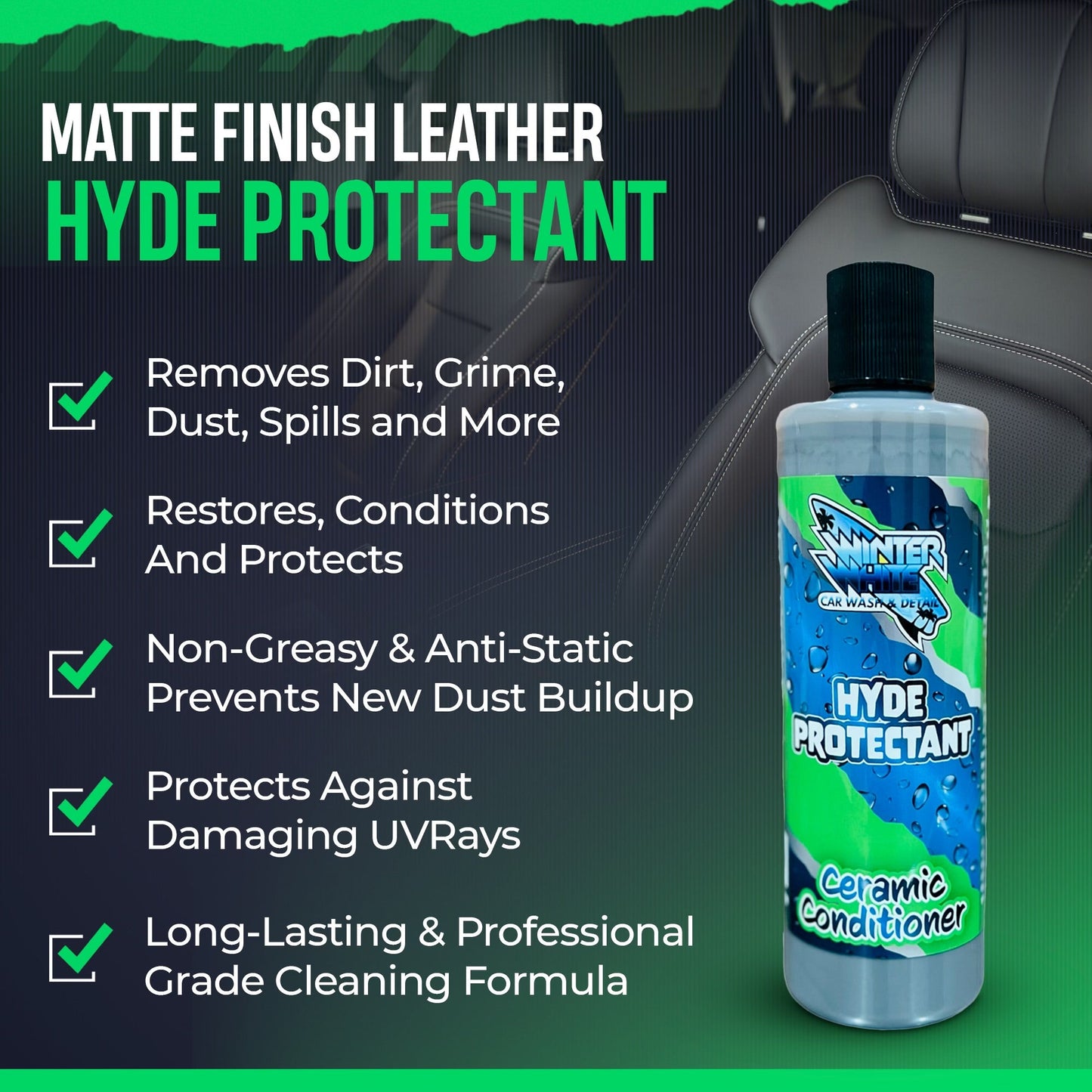 Winter White Car Wash & Detail Hyde Protectant Ceramic Conditioner (16 Fl oz)
