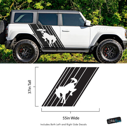 Bronco Horse Side Panel Car Graphic Sticker. #6952