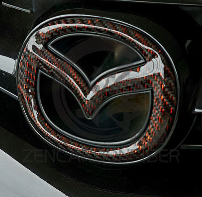 2003-2015 Mazda3/Mazda6 Carbon Fiber Front Emblem Replacement