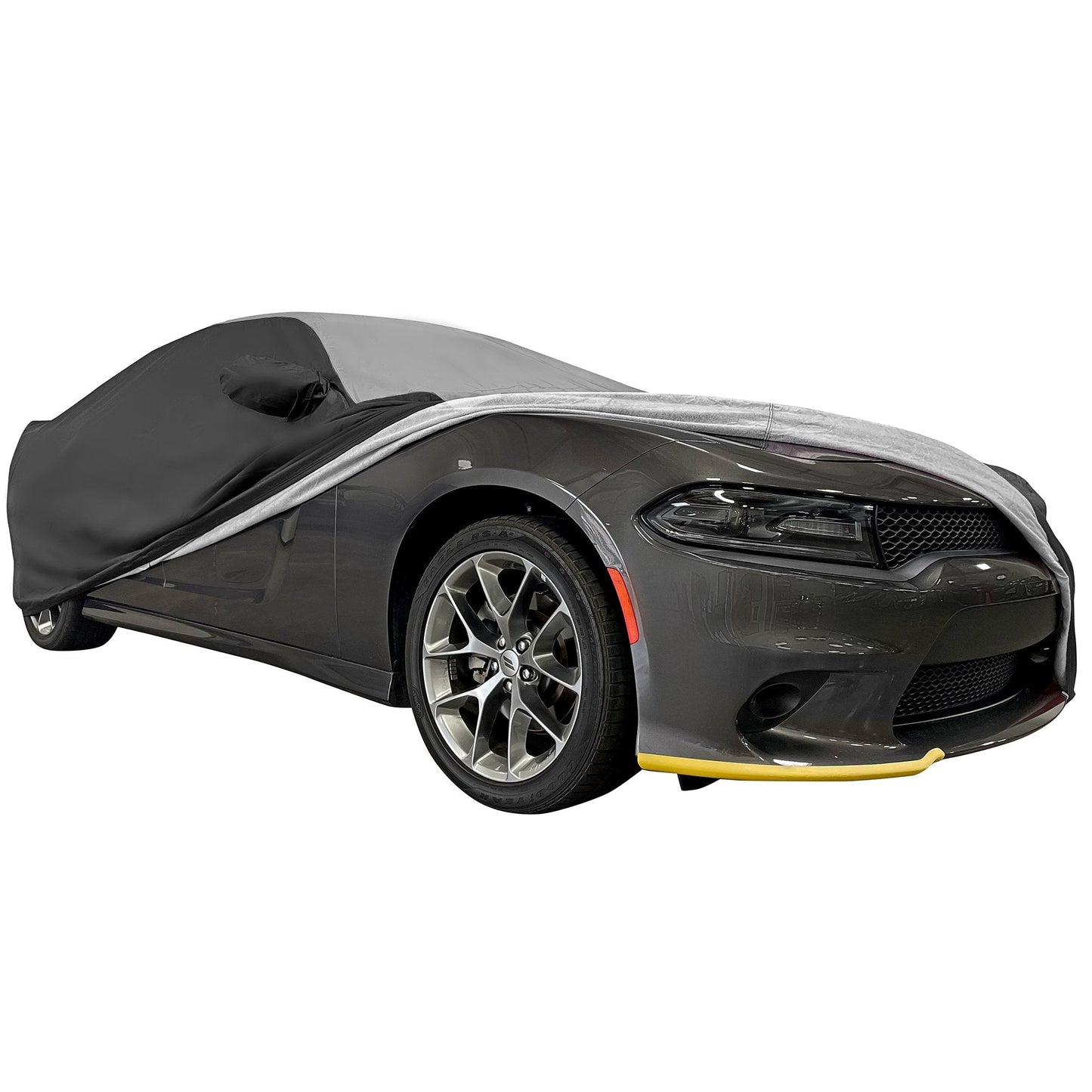 2005 - 2023 Dodge Charger Ultraguard Plus Car Cover - 300D Indoor/Outdoor Protection - Gray/Black - Speedlogix