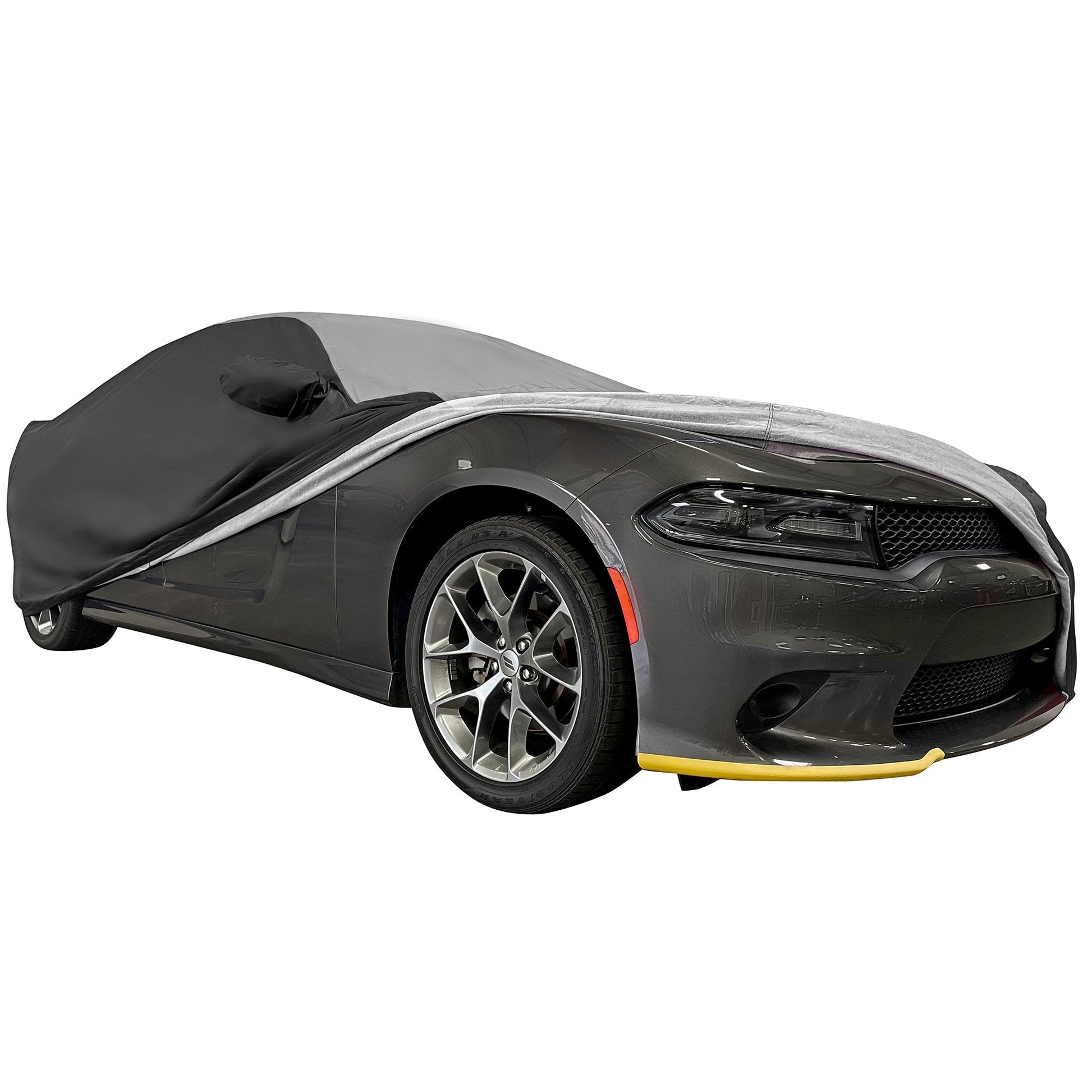 2005 - 2023 Dodge Charger Ultraguard Plus Car Cover - 300D Indoor/Outdoor Protection - Gray/Black - Speedlogix