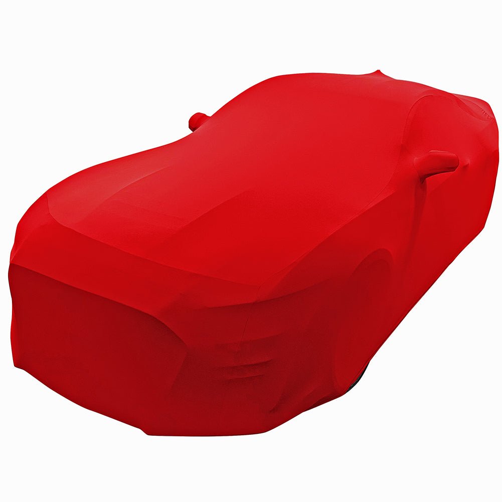 2005 - 2024 Ford Mustang Ultraguard Stretch Satin Indoor Car Cover - Red - Speedlogix