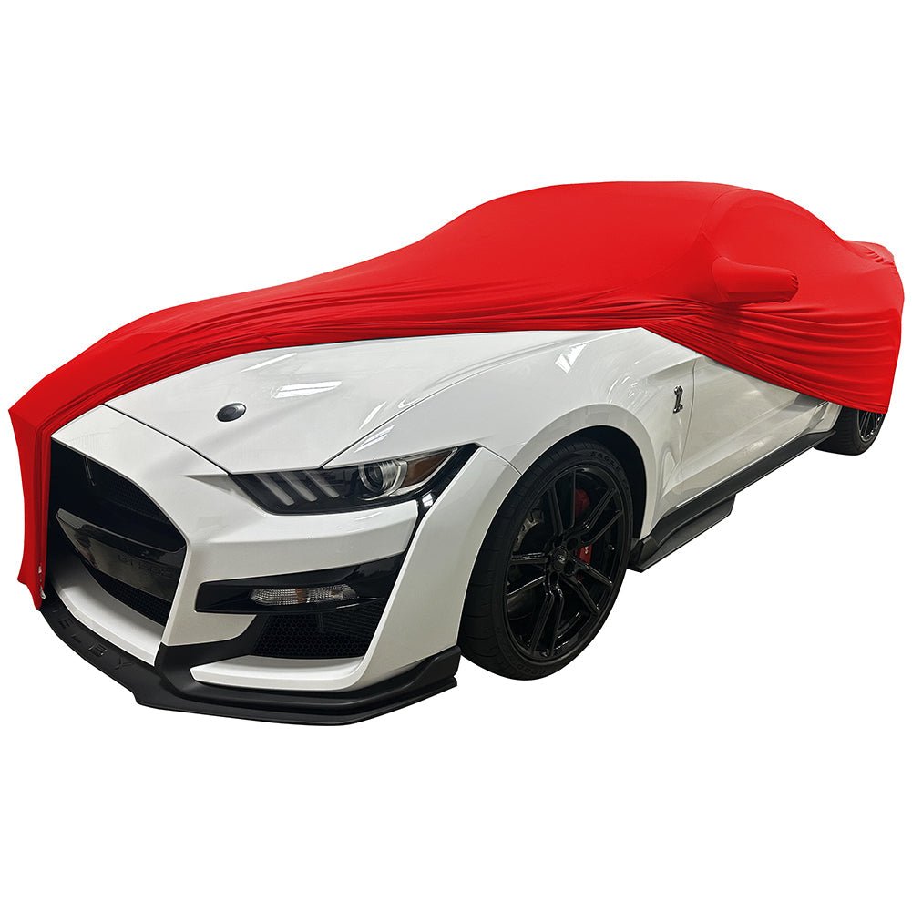 2005 - 2024 Ford Mustang Ultraguard Stretch Satin Indoor Car Cover - Red - Speedlogix