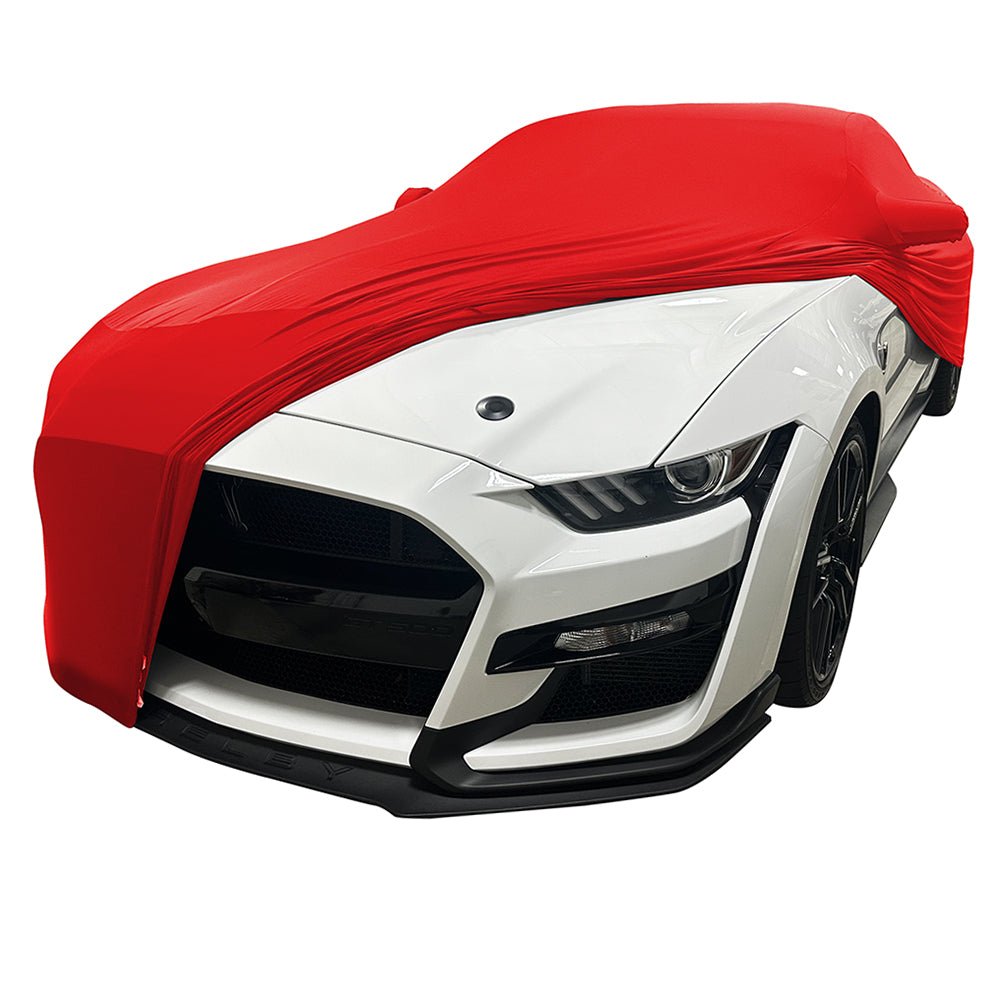 2005 - 2024 Ford Mustang Ultraguard Stretch Satin Indoor Car Cover - Red - Speedlogix