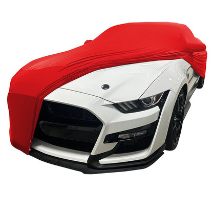 2005 - 2024 Ford Mustang Ultraguard Stretch Satin Indoor Car Cover - Red - Speedlogix