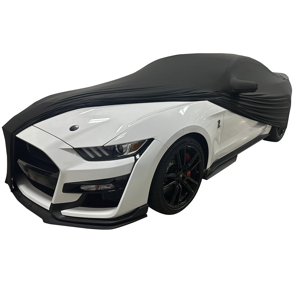 2005 - 2025 Ford Mustang Ultraguard Stretch Satin Indoor Car Cover - Black - Speedlogix