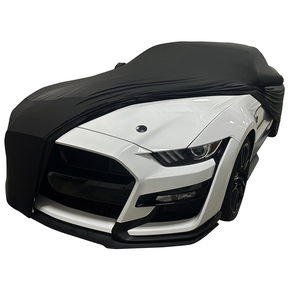 2005 - 2025 Ford Mustang Ultraguard Stretch Satin Indoor Car Cover - Black - Speedlogix