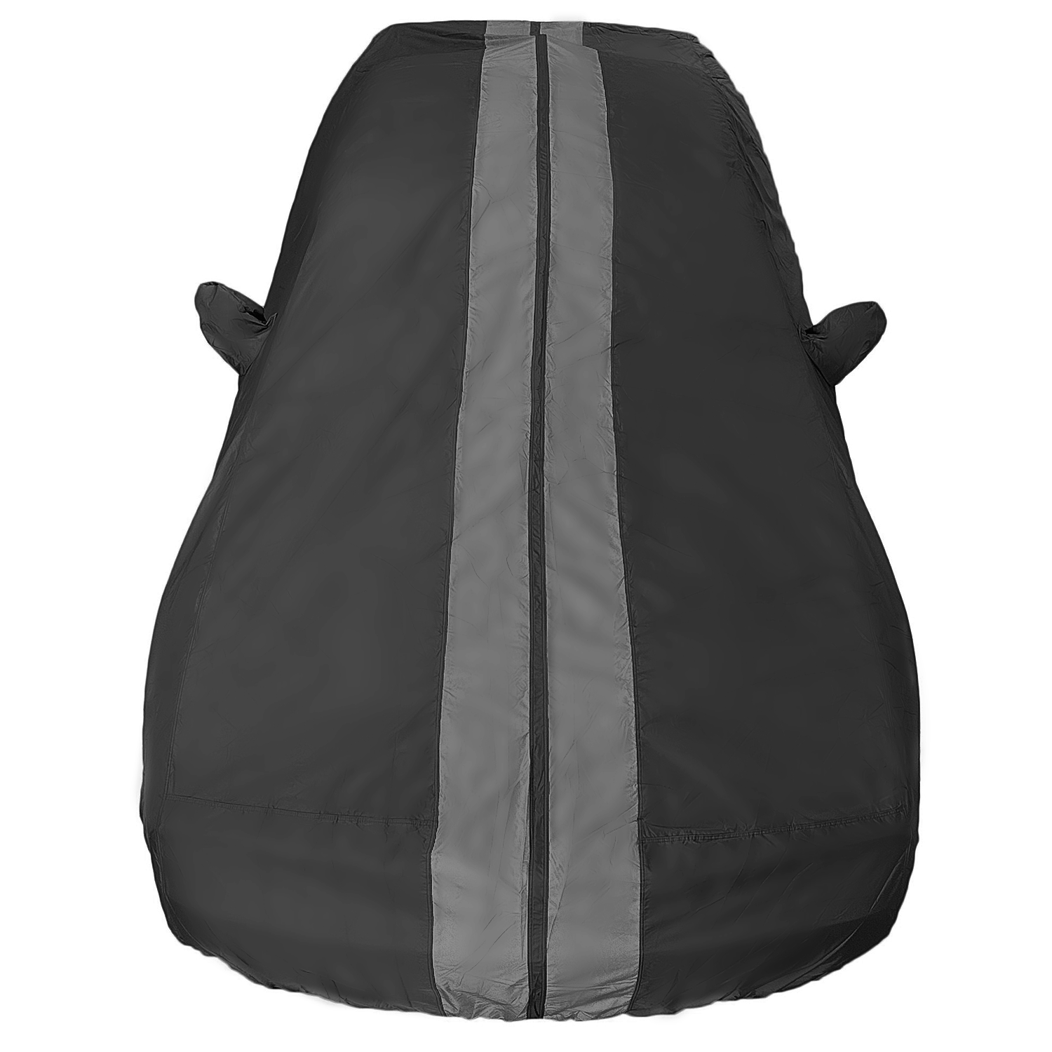 2008 - 2023 Dodge Challenger Ultraguard Plus Car Cover - 300D Indoor/Outdoor Protection - Black with Gray Stripes - Speedlogix