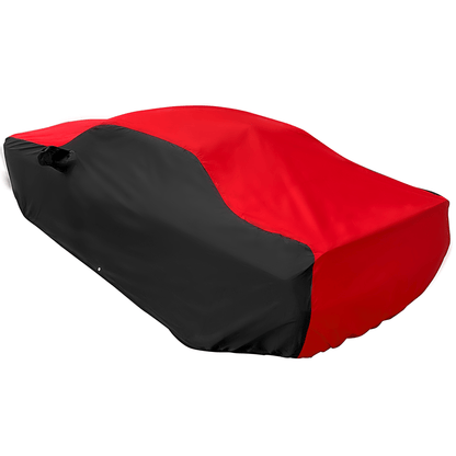 2008 - 2023 Dodge Challenger Ultraguard Plus Car Cover - 300D Indoor/Outdoor Protection - Red/Black - Speedlogix
