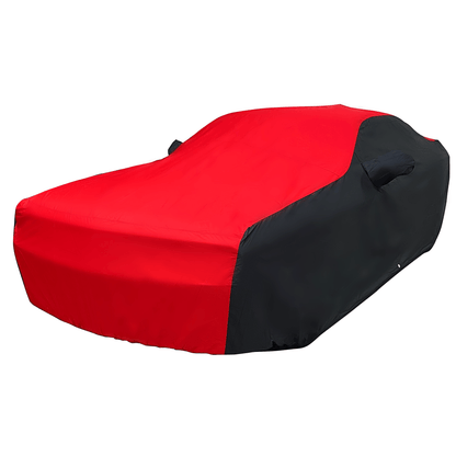 2008 - 2023 Dodge Challenger Ultraguard Plus Car Cover - 300D Indoor/Outdoor Protection - Red/Black - Speedlogix