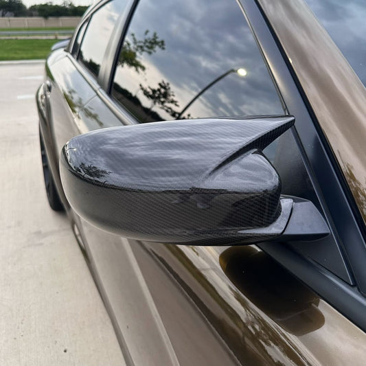 2011+ Dodge Charger/Chrysler 300 M-style Carbon Fiber Mirror Cap Covers