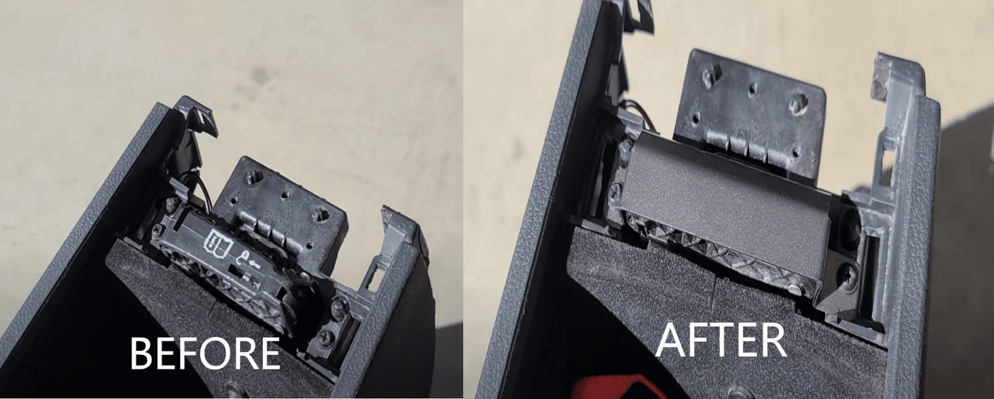 2014 - 2023 Jeep Grand Cherokee Steel Neutral Strap/Release Cover Plate - Laser Cut, Painted, Authentic - Speedlogix