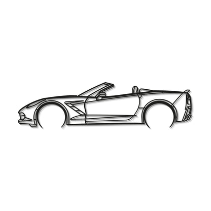 2014 Corvette C7 Cabrio Metal Car Wall Art - MT0500 - Speedlogix