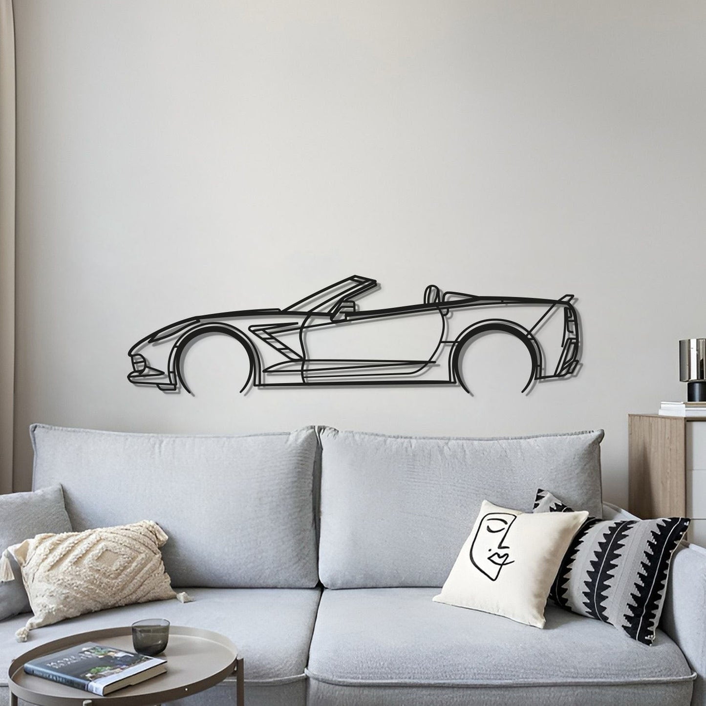 2014 Corvette C7 Cabrio Metal Car Wall Art - MT0500 - Speedlogix