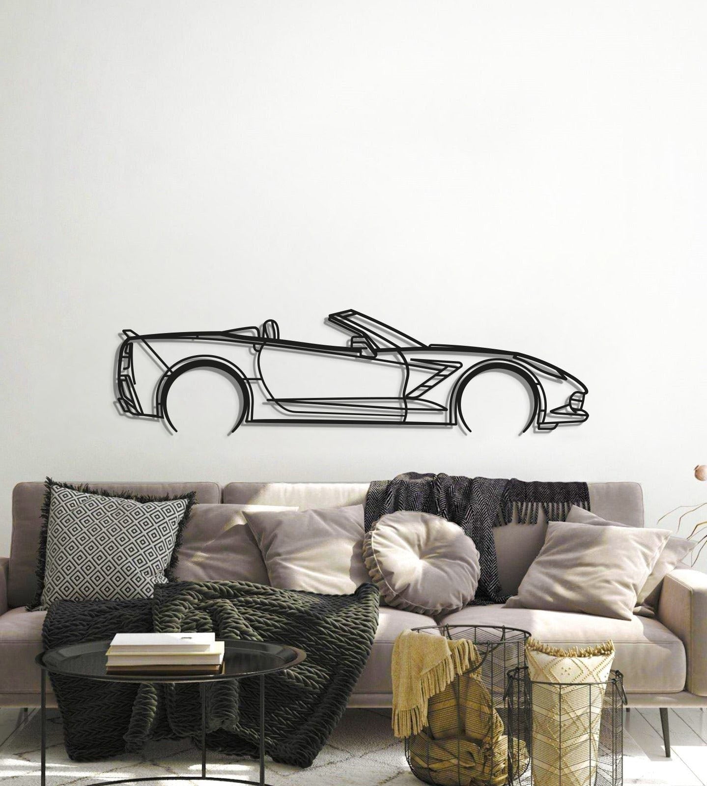 2014 Corvette C7 Cabrio Metal Car Wall Art - MT0500 - Speedlogix