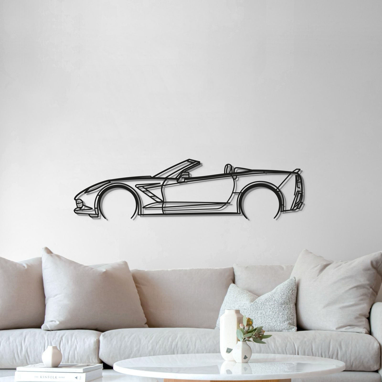2014 Corvette C7 Cabrio Metal Car Wall Art - MT0500 - Speedlogix
