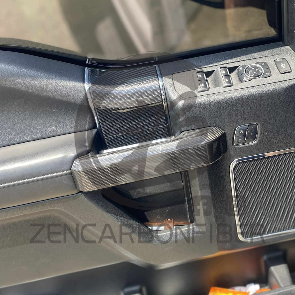 2015-2020 Ford F150/Raptor Carbon Fiber Door Trim Panel(4-Piece Set)