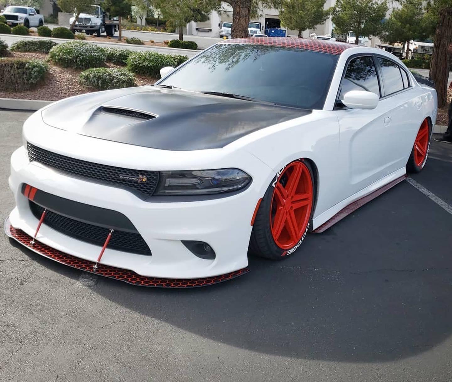 2015 - 2022 Dodge Charger Front Splitter V1 (Scatpack/Hellcat/Daytona) - Speedlogix