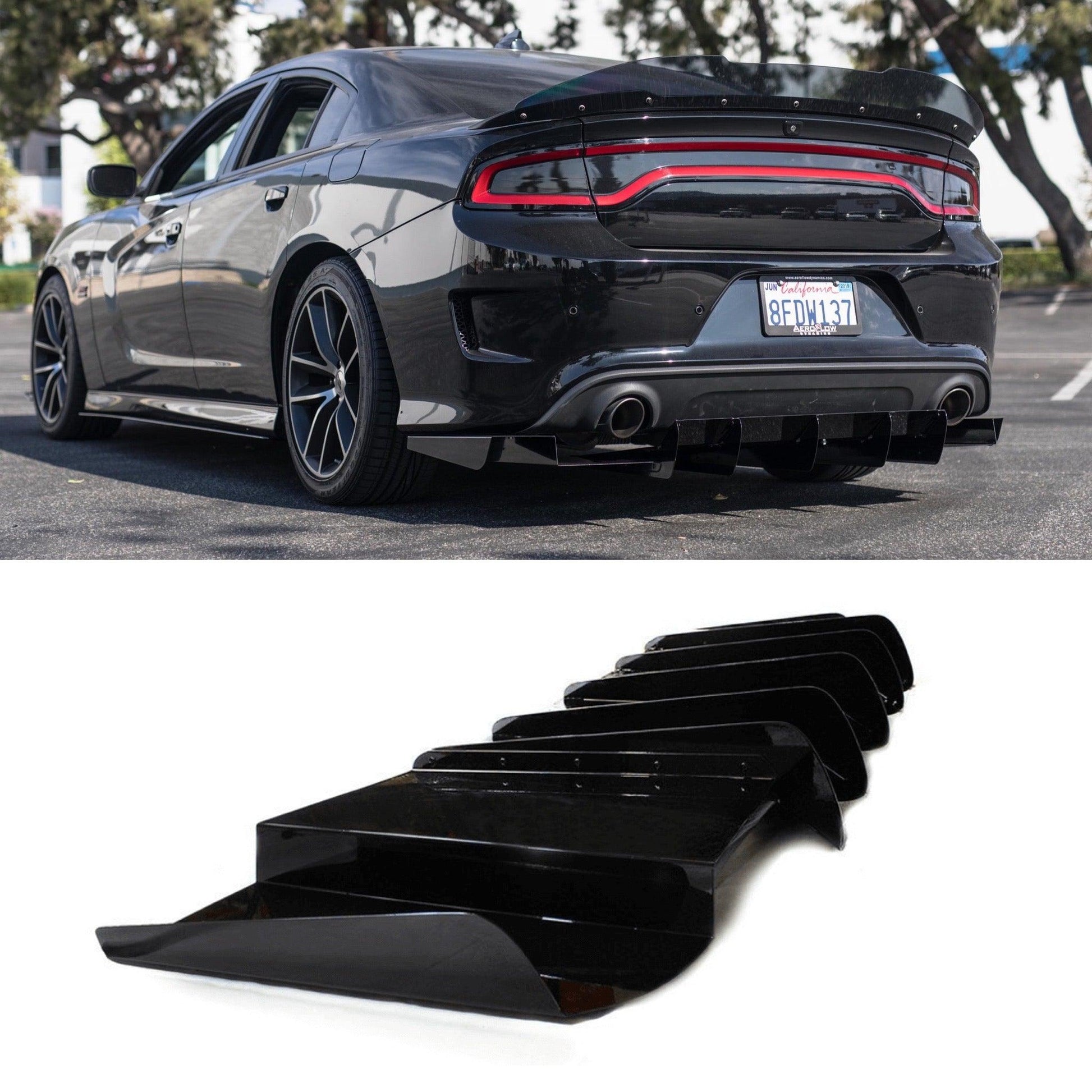 2015 - 2022 Dodge Charger Scatpack/ Hellcat/Daytona Rear Diffuser V1 - Speedlogix