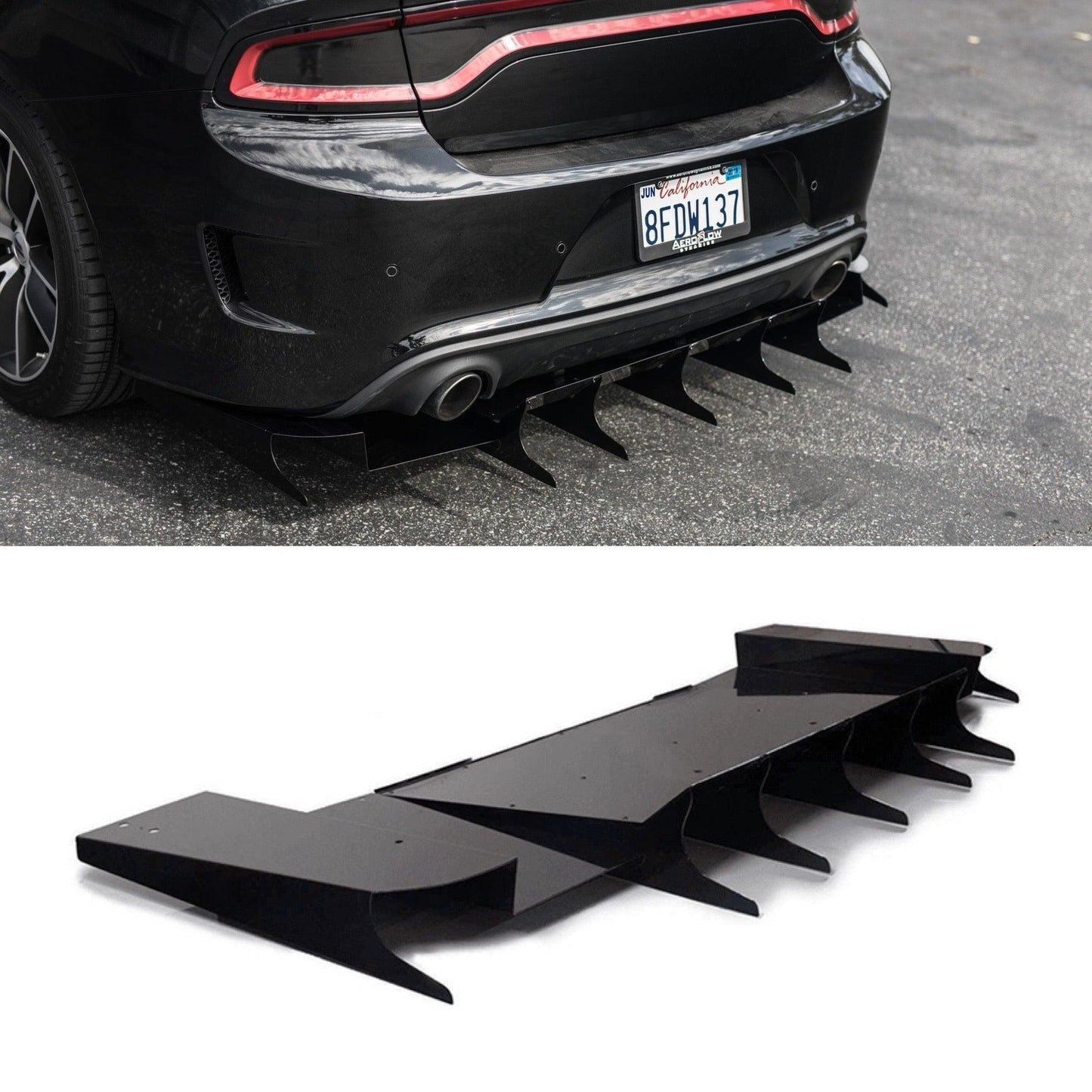 2015 - 2022 Dodge Charger Scatpack/ Hellcat/Daytona Rear Diffuser V5 - Speedlogix