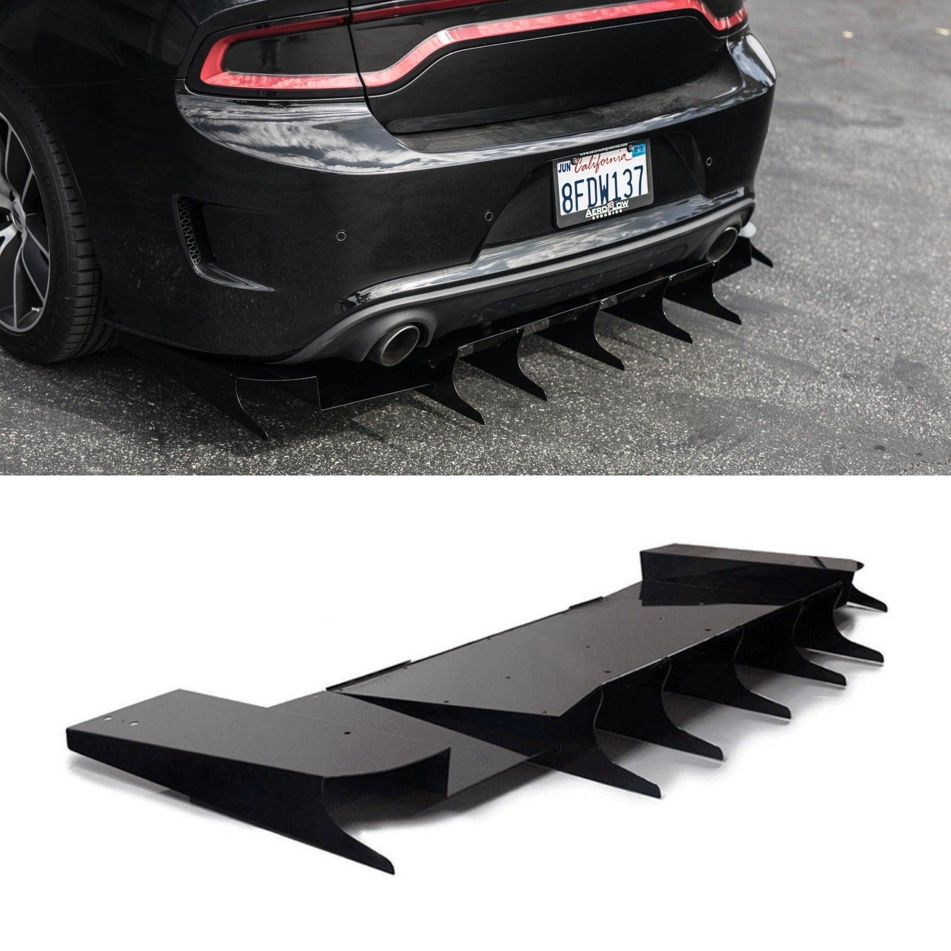 2015 - 2022 Dodge Charger Scatpack/ Hellcat/Daytona Rear Diffuser V5 - Speedlogix