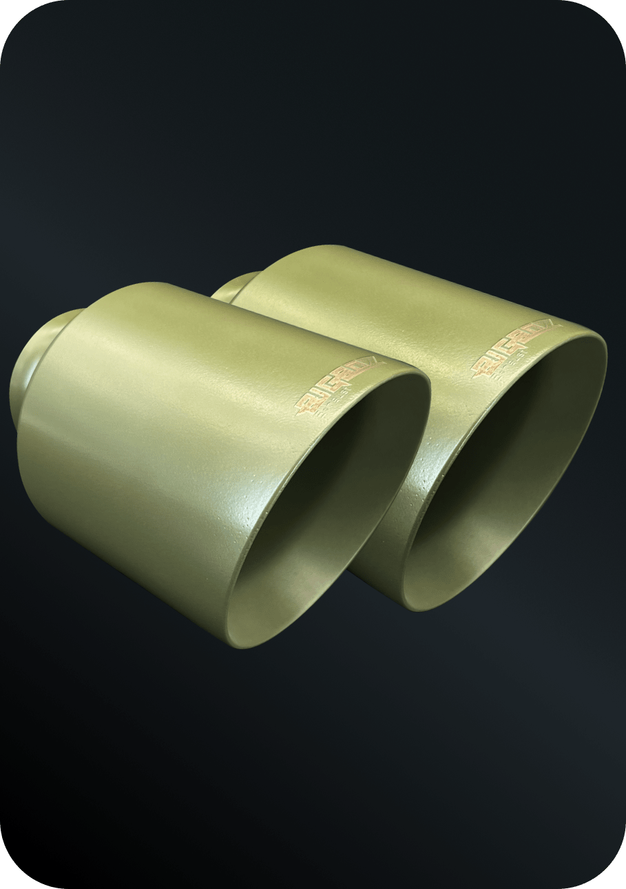 (2015 - 2023) D - Charger 5" V8 Tip Set FLAT GREEN - Speedlogix