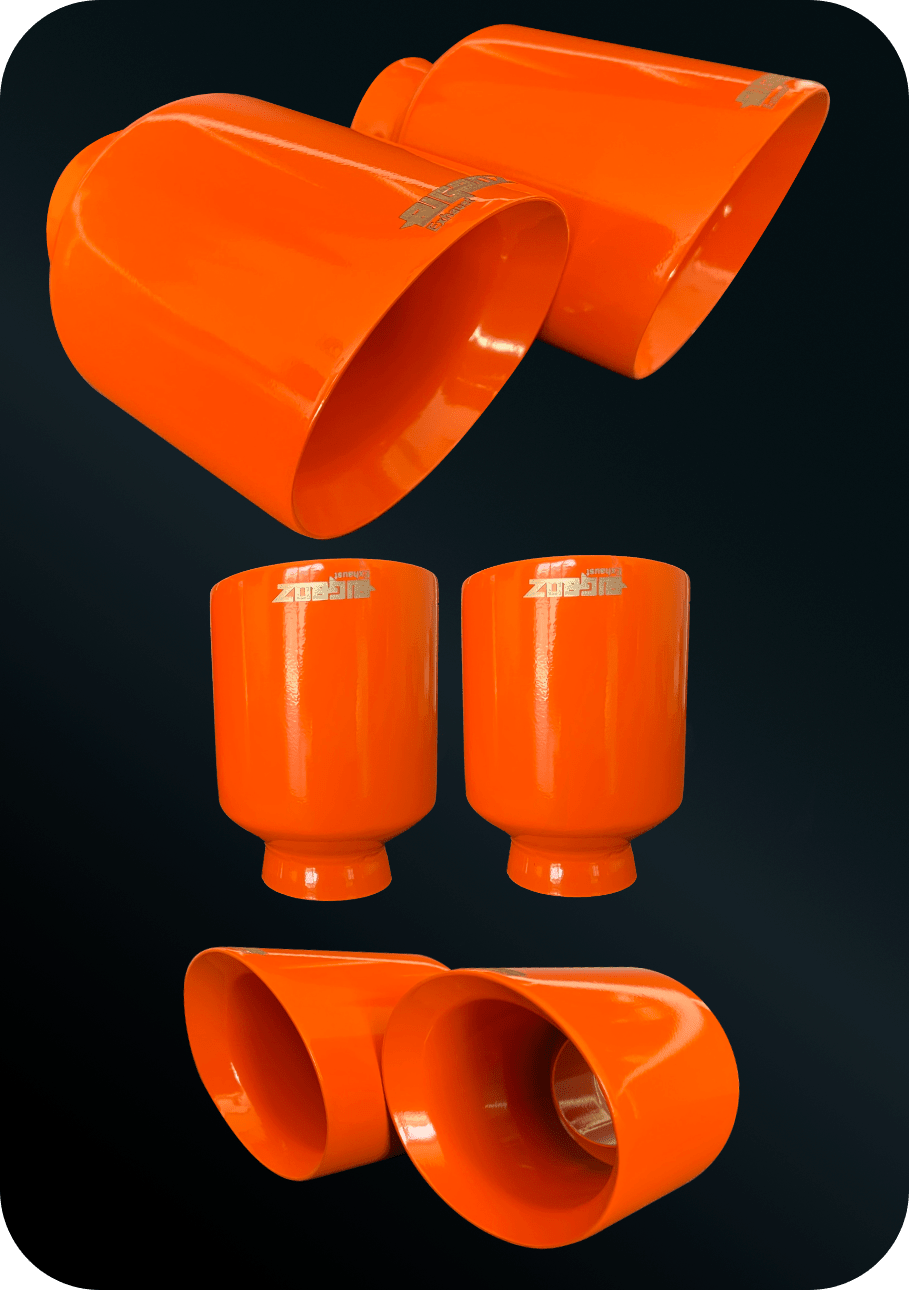 (2015 - 2023) D - Charger 5" V8 Tip Set Gloss ORANGE - Speedlogix