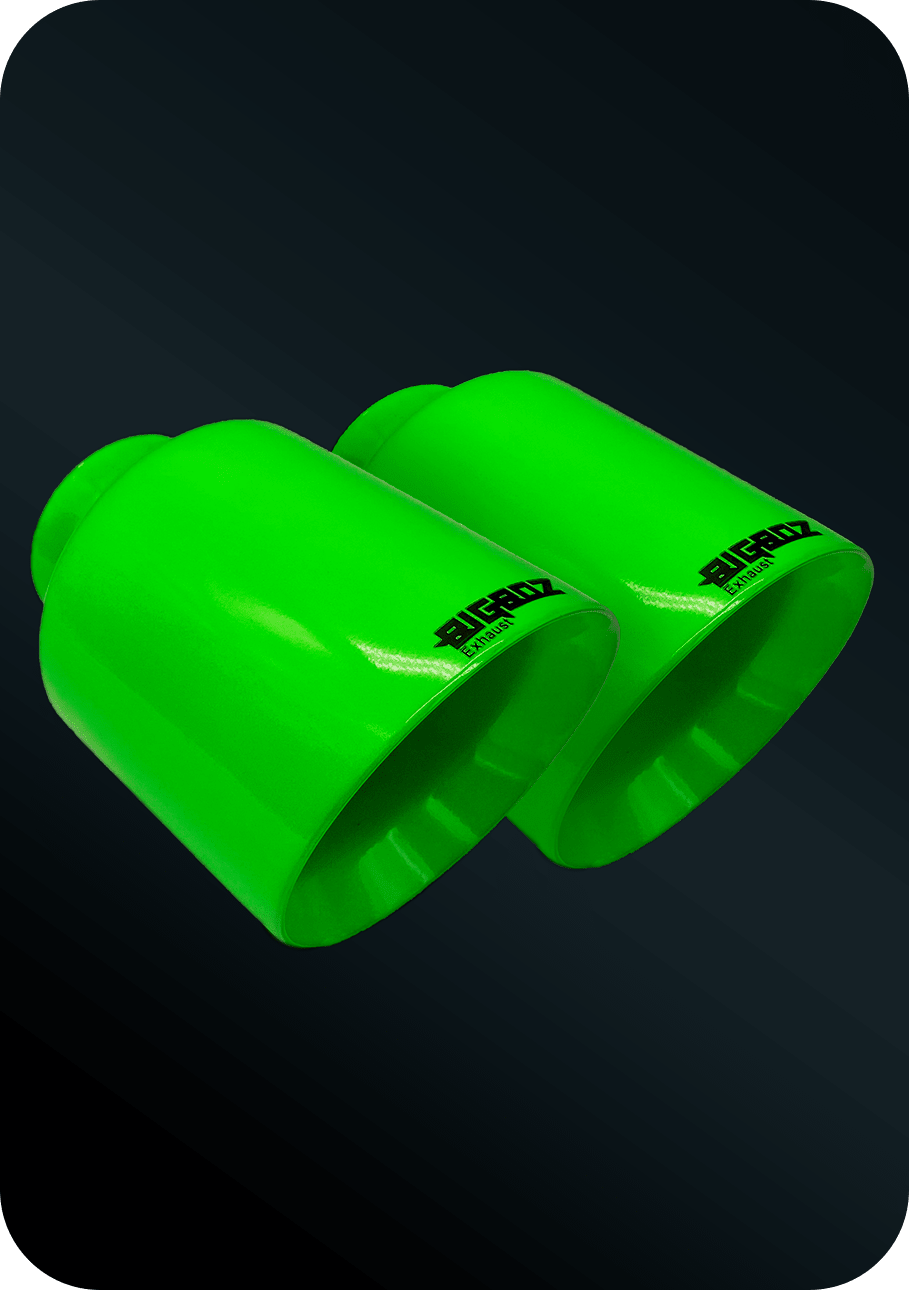 (2015 - 2023) D - Charger 5" V8 Tip Set LIME GREEN - Speedlogix