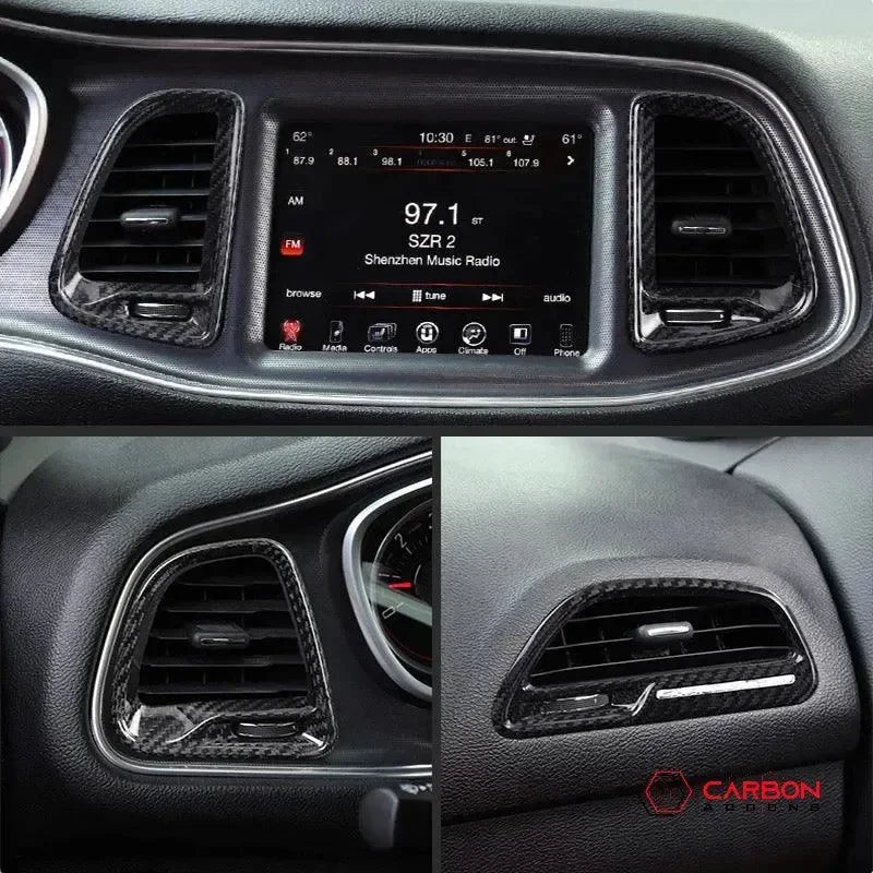 2015-2023 Dodge Challenger Carbon Fiber AC Vent Trim Covers