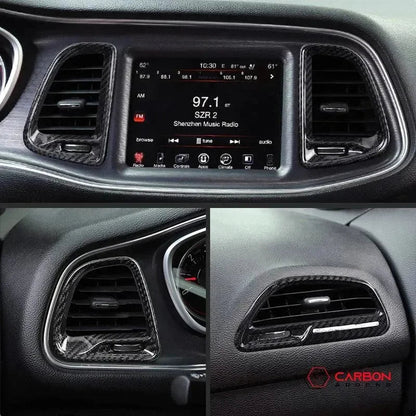 2015-2023 Dodge Challenger Carbon Fiber AC Vent Trim Covers