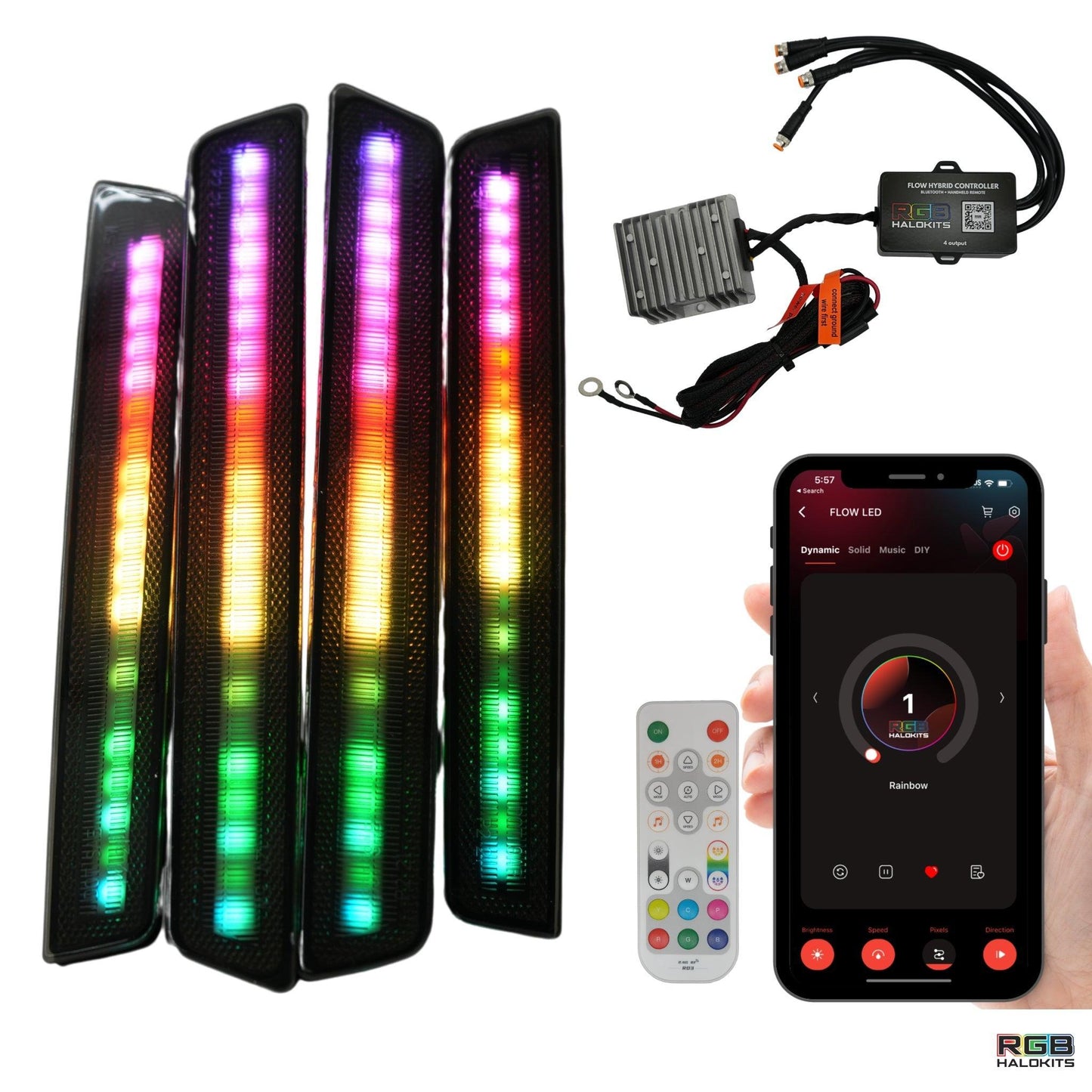 2015 - 2023 Dodge Challenger Flow Series Side Markers (4pc) - Speedlogix