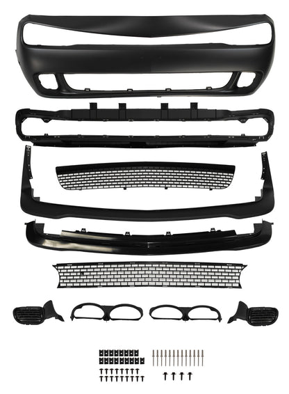 2015 - 2023 Dodge Challenger SRT Hellcat Style Front Bumper W/ LIP - Speedlogix