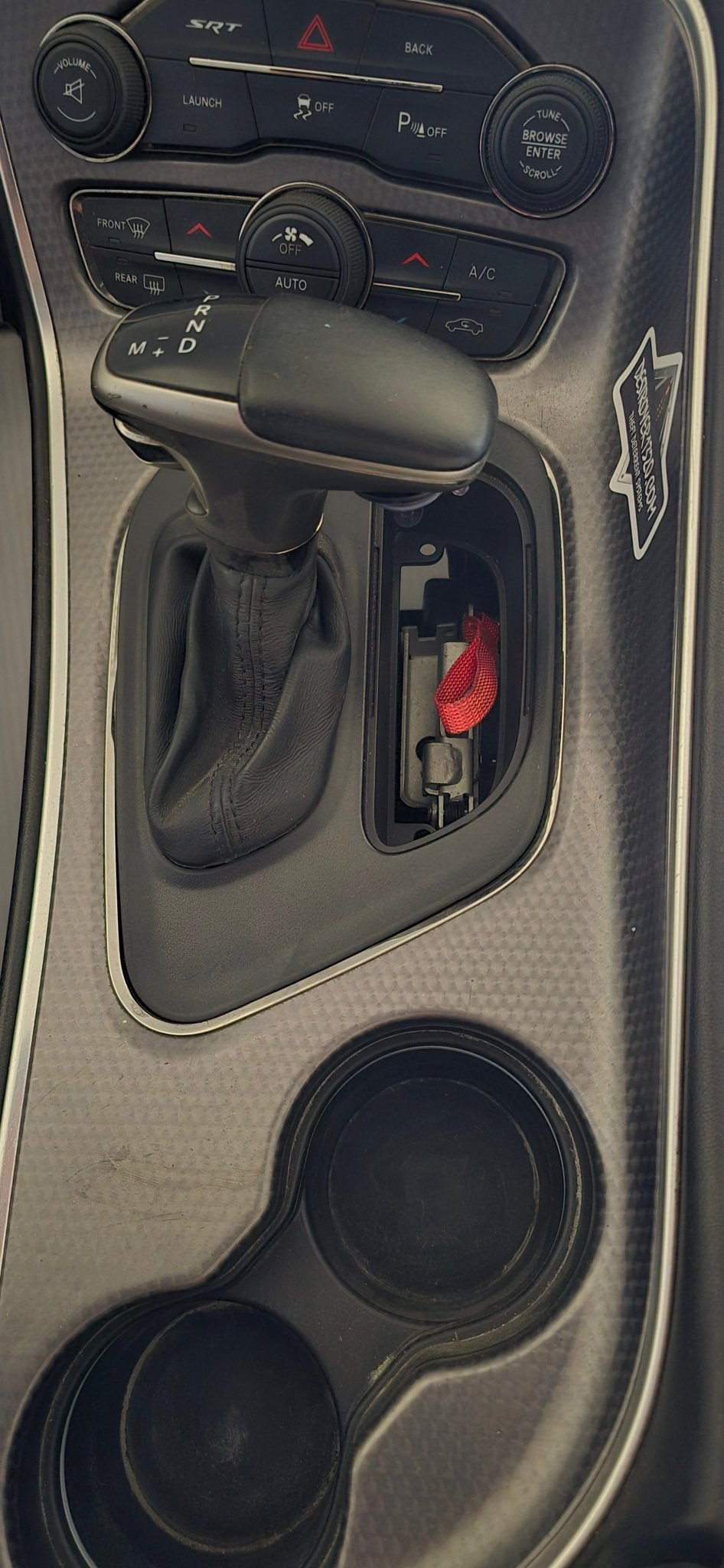 2015 - 2023 Dodge Challenger Steel Neutral Strap/Release Cover Plate - Laser Cut, Painted, Authentic - Speedlogix