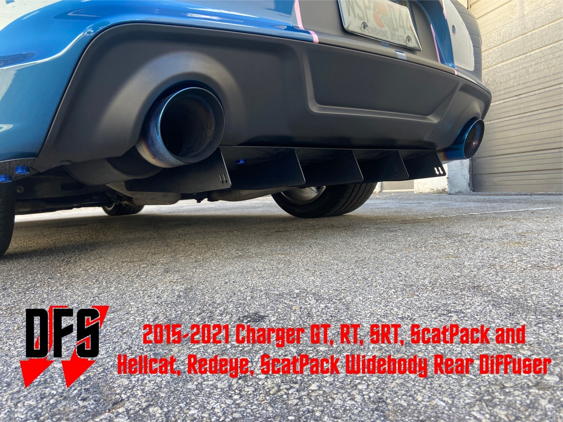 2015 - 2023 Dodge Charger Rear Diffuser - Speedlogix