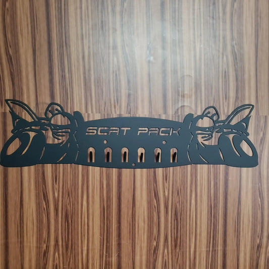 Dodge SRT Scat Pack Keychain Rack – Steel Wall Mounted Muscle Car Organizer