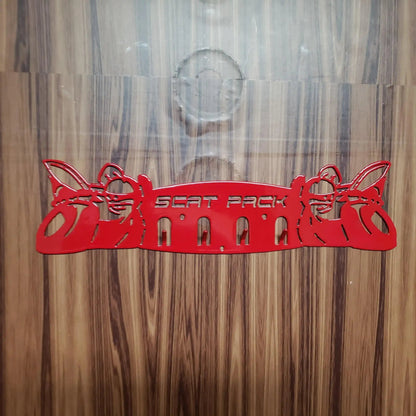Dodge SRT Scat Pack Keychain Rack – Steel Wall Mounted Muscle Car Organizer