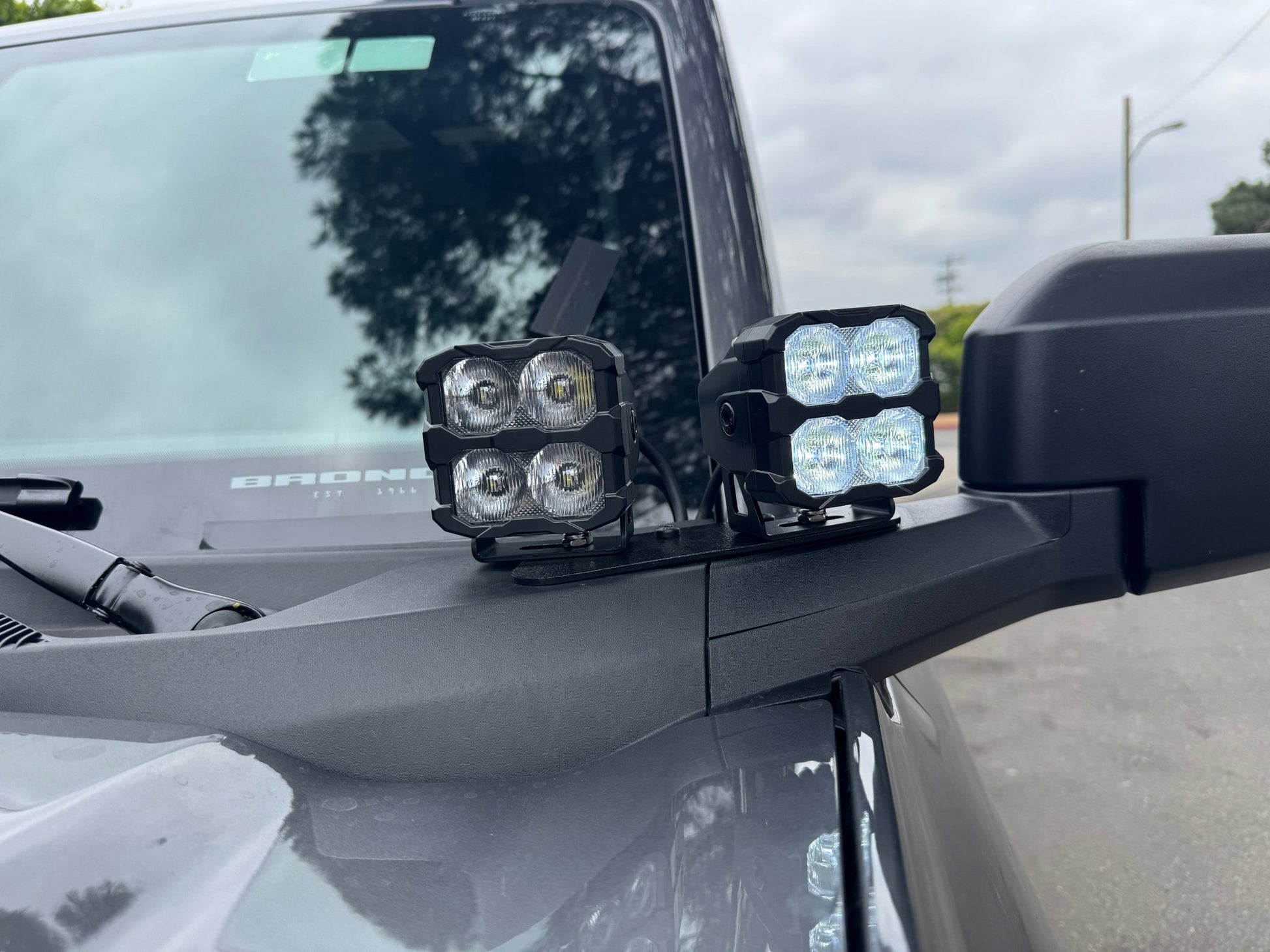 2022+ Ford Bronco Raptor Hood Mount/Ditch Lights/Pillars - PRO - Speedlogix